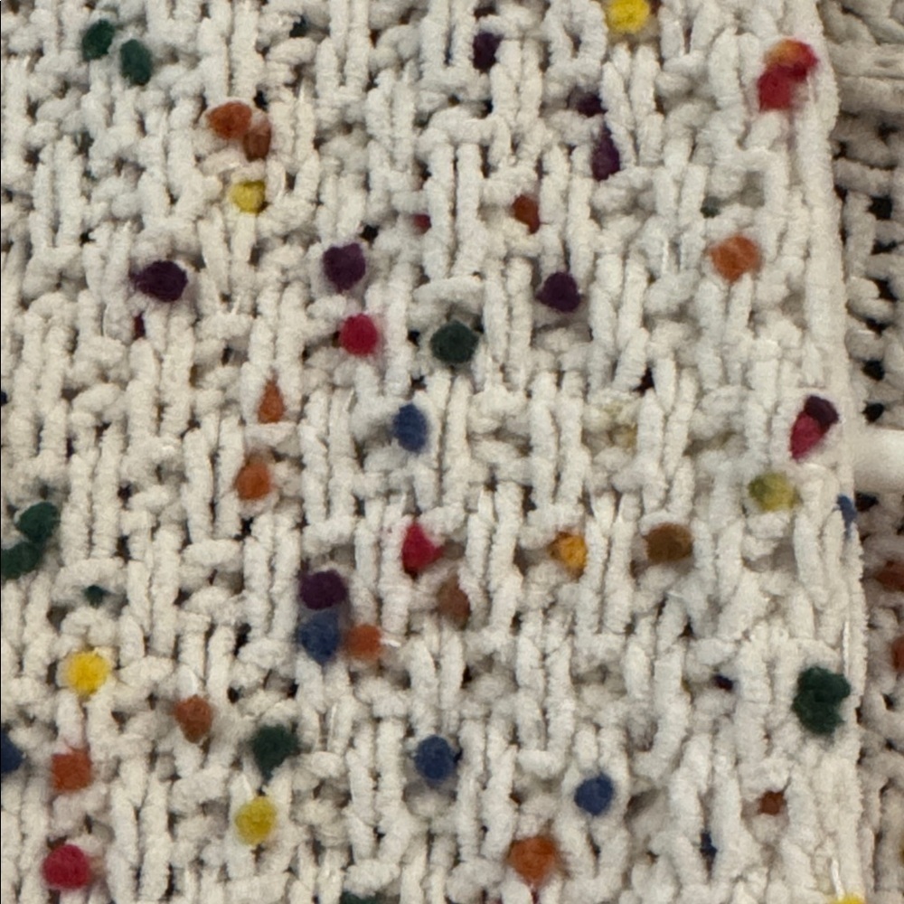 Moon & Madison Multicolor Knit open-knit popcorn confetti cardigan size small - Picture 4 of 4